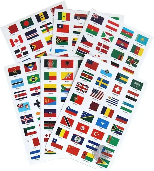 World Flags Stickers