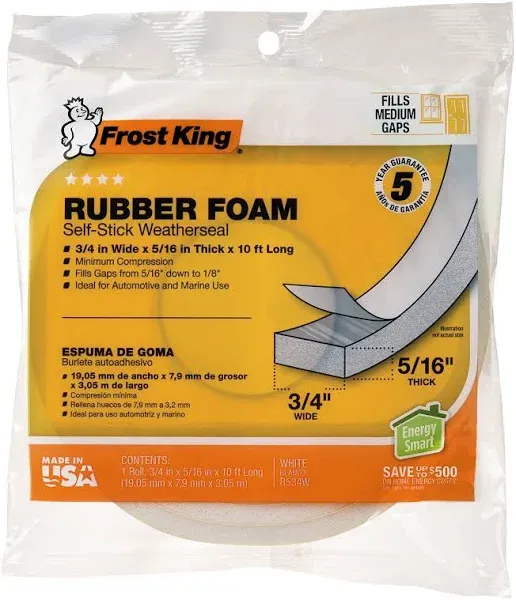 Frost King R534H Sponge Rubber Foam Tape