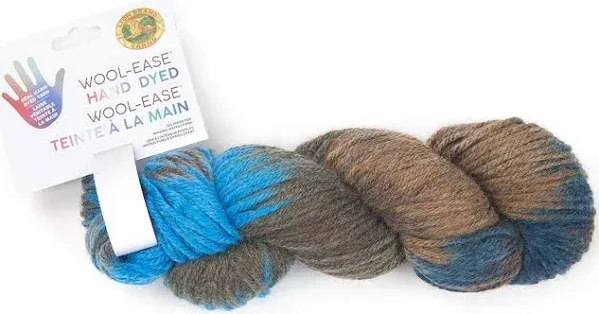 Lion Brand Wool-Ease Hand Dyed Yarn 1 Hank Color #210 Butterfinger 3.5 Oz New