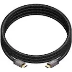 Monoprice 8K Certified Braided Ultra High Speed HDMI 2.1 Cable 6ft Black 48Gbps