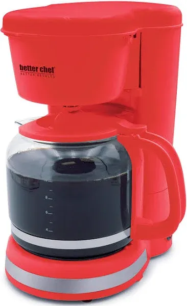 Better Chef 12 Cup 900 Watt Coffee Maker In Red