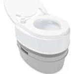 Camco 41544 Premium Travel Toilet with Detachable Tank Features A 5.