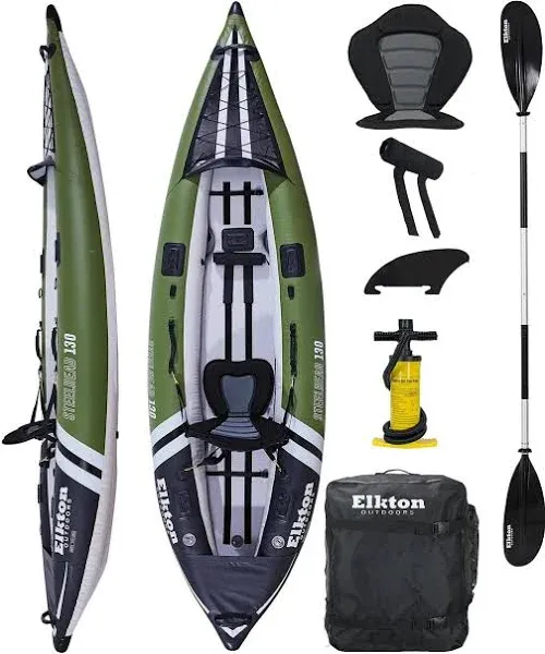 Elkton Outdoors Steelhead Fishing Kayak Inflatable Touring Angler Person