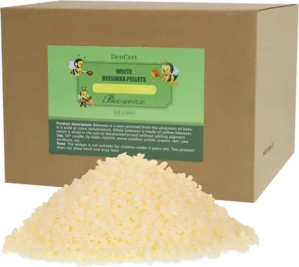 Beeswax Pellets 10Lb Cosmetic Beeswax Triple Filtered Beeswax Pastilles For Cand