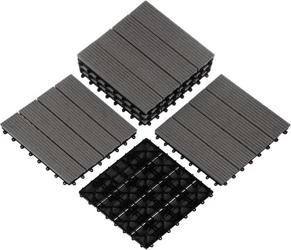 Pure Garden Patio Floor Tiles Set of 6