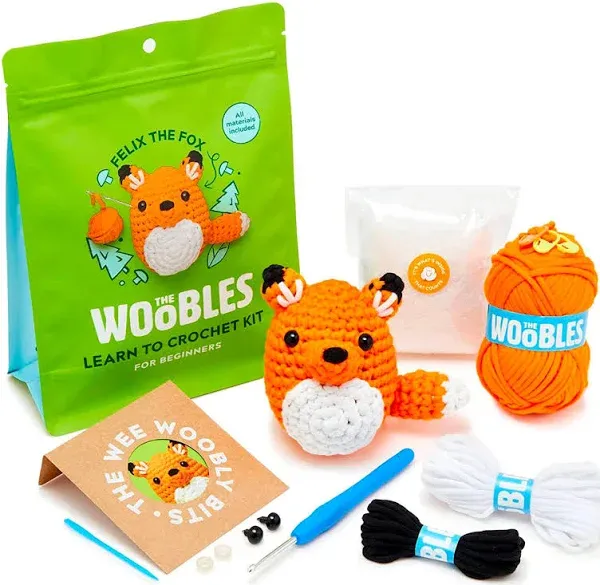 NEW The Woobles Felix The Fox Learn To Crochet Kit For Beginners Shark Tank