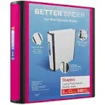 Staples Better Binder, 2-Inch, Pink