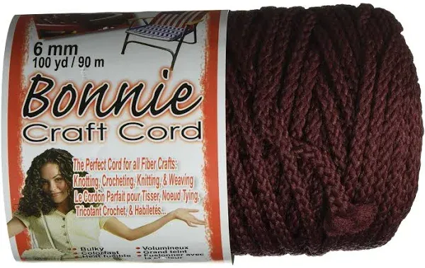 Pepperell Bonnie Macrame Craft Cord 6mmX100yd-Rose BB6-100-015