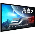 Elite Screens Sable Frame 2 Series, 110-inch Diagonal 16:9, Active 3D 4K Ultra HD Ready Fixed Frame Home Theater Movie Office Presentations Indoor Front Projection Projector Screen, ER110WH2, Black