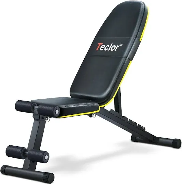 Teclor Adjustable Weight Bench Foldable Workout Benches for Home Gym