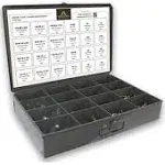 Titan Industrial Supply-1275 Piece Grade 8 Coarse Thread Metal Drawer Assortment