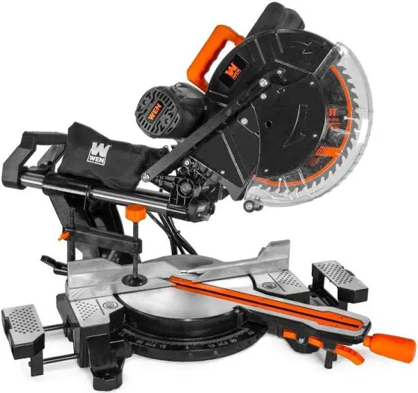 WEN 15-Amp 12-Inch Dual-Bevel Sliding Compound Miter Saw with Laser