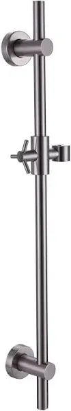 HammerHead Showers® ALL METAL 27.5 Inch Shower Slide Bar for Hand Held Shower Heads, Brushed Nickel | Adjustable Height Showerhead with Hose Rail System | Easily Adjust Height & Angle of Handshower