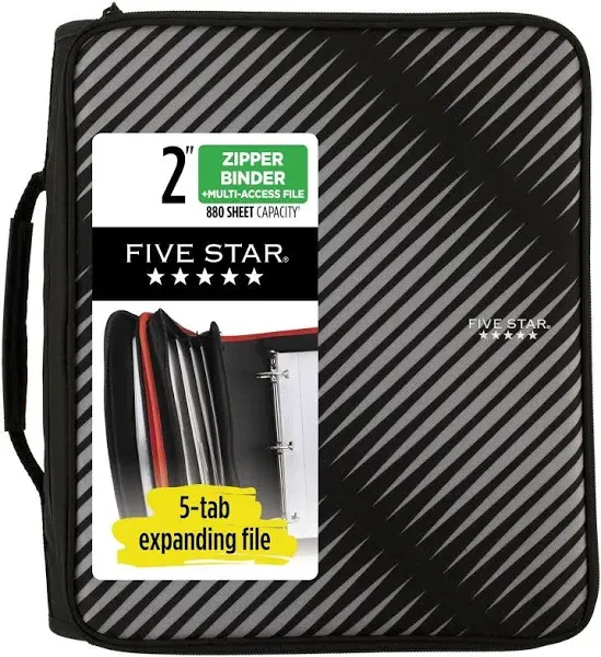 Five Star Zipper Binder 2-inch