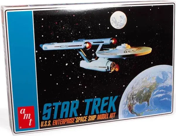 AMT Star Trek Classic U.S.S. Enterprise - Plastic Model Spacecraft Kit - 1/650