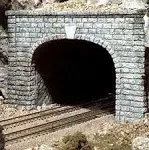 Woodland Scenics HO Cut Stone Double Tunnel Portal