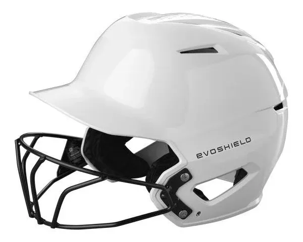 Evoshield XVT 2.0 Gloss Batting Helmet With Facemask - White