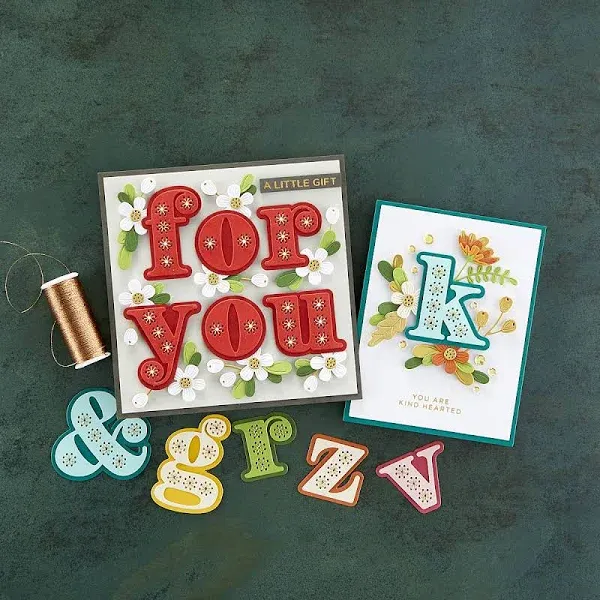 Spellbinders Stitched Alphabet Bundle