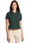 Port Authority L500 Ladies Silk Touch Polo - Dark Green - S