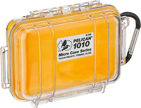 Pelican 1010 Watertight Case - Clear or Solid Cover - Available in 4 Colors