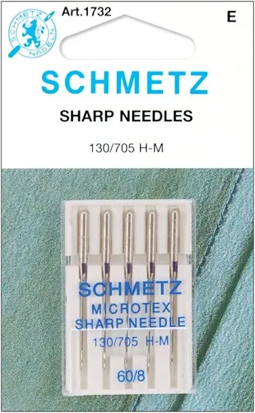 Schmetz Microtex Sharp Machine Sewing Needles Package of 5