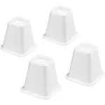 Whitmor 6511-3349-WHT 4-Count White Bed Risers (Bed Risers 4ct Wht)