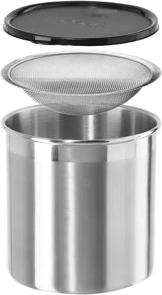 Cooking Grease Container 4 Quart Stainless Steel Best New