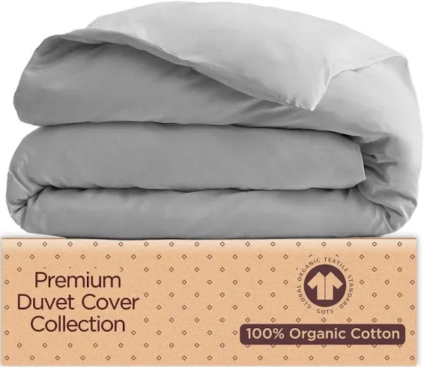 Organic Cotton Duvet Cover Queen/Full – Ultra White – GOTS Certified – Soft & Smooth Sateen Weave – Secure Fit with Corner Ties & Envelope Closure – Bedding – Machine Washable – Tissaj