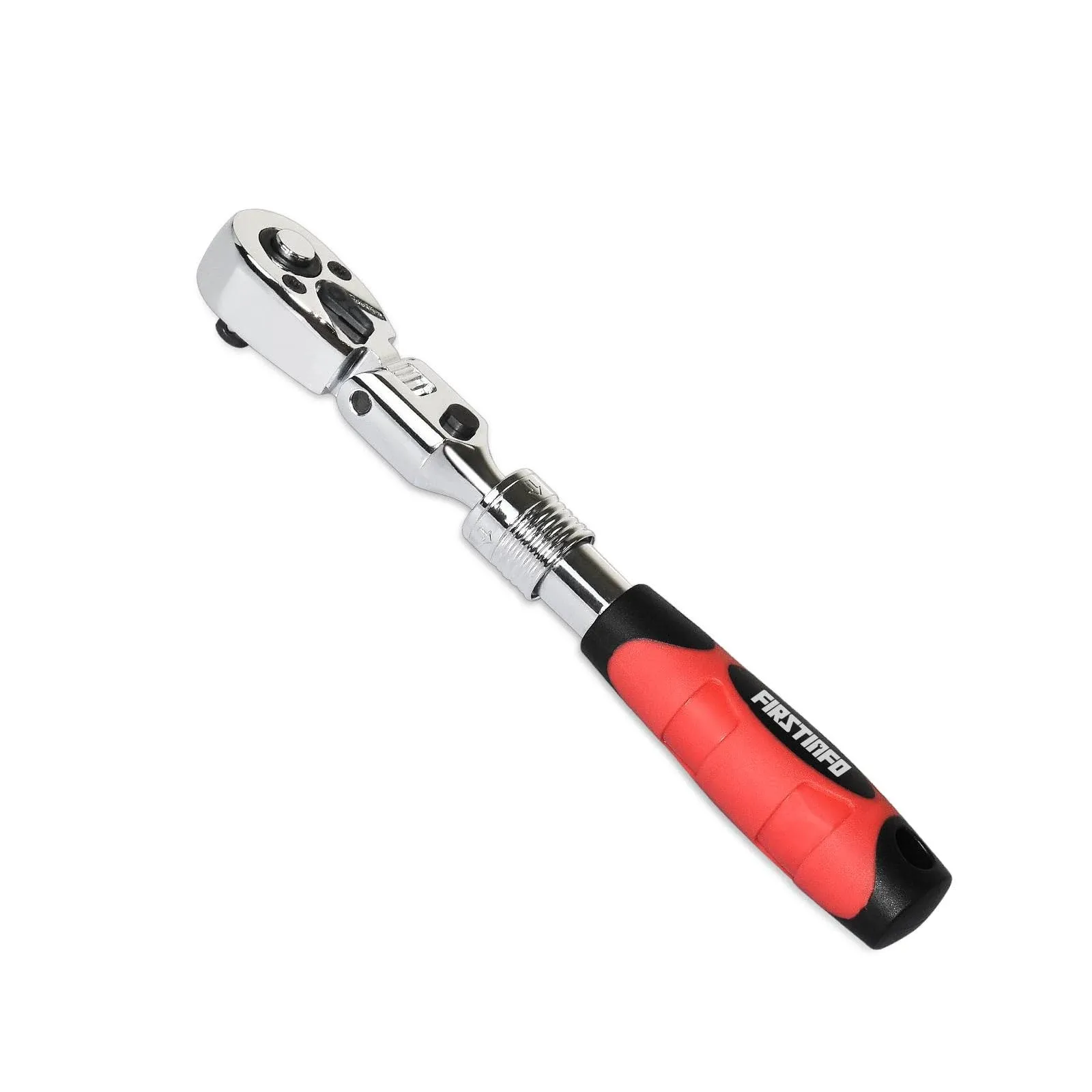 FIRSTINFO Tools Fit Your Needs FIRSTINFO 1/4-Inch Drive Locking Inc Flexible Extendable Ratchet Wrench Reversible, Soft-Grip with 72-Tooth Geared F3222NB