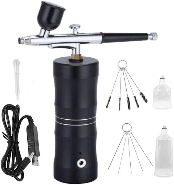 Aepto Airbrush for Nails Cordless Portable Airbrush Kit with Compressor 2 Levels 36 Psi High Pressure Rechargeable Air Brush Machine with 0.3mm