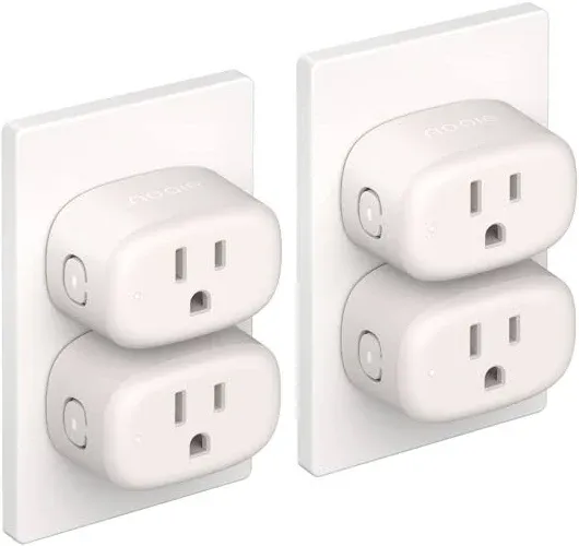 Smart Plug Work with Alexa and Google Home Nooie,Smart Alexa Plug Mini Bluetooth Smart Life&Tuya, Smart Outlet Plug Voice Control, WiFi Plug, Enchufe Inteligente Schedule Timer, 2.4Ghz Only, 4-Pack