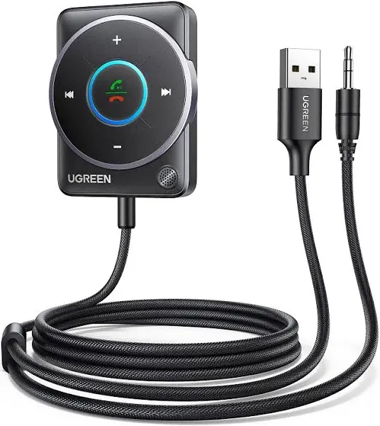 UGREEN Bluetooth 5.4 Aux Car Adapter, Enhanced Connection, Noise Cancellation