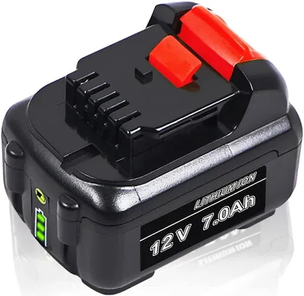 TenHutt 【Upgrade | 7.0AH】 12V Replacement Battery for Dewalt 12V Battery MAX Cordless Power Tool DCB120 DCB123 DCB124 DCB127 Lithium-ion Battery