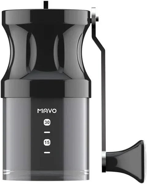 MAVO Manual Coffee Grinder, Burr Coffee Bean Grinder - Conical Ceramic Burrs x 2-12 Adjustable Setting - with Ceramic Grinding Core - Perfect for French Press, Pour Over