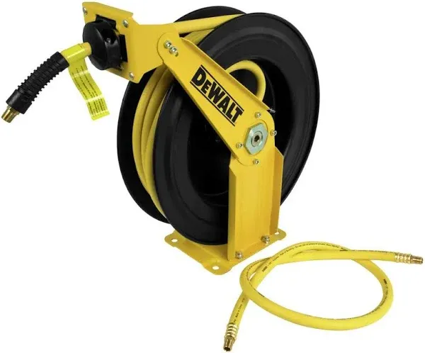 DeWalt DXCM024-0343 Double Arm Hose Reel with 3/8” x 50’ Premium Rubber Hose