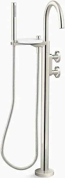 Kohler K-T77984-9-2MB Vibrant Brushed Moderne Brass Components Floor-Mount Bath Filler Trim