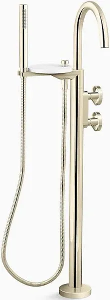 Kohler K-T77984-9-2MB Vibrant Brushed Moderne Brass Components Floor-Mount Bath Filler Trim