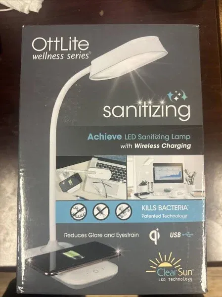 OttLite Enhance LED Desk Lamp with Sanitizing