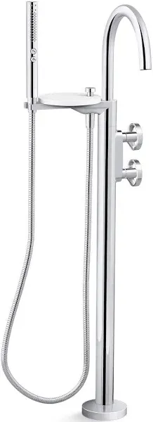 Kohler K-T77984-9-2MB Vibrant Brushed Moderne Brass Components Floor-Mount Bath Filler Trim