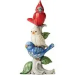 Jim Shore Patriotic Stacked Birds Figurine