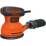 BLACK+DECKER Orbital Sander, 5 Inch, 2.0 Amp, 12000 OPM, Corded, 1 Sandpaper Sheet and Dust Bag Included (BDERO100)