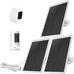 Solar Panel Charger for Ring Camera, Compatible with Ring Stick Up Cam Battery, Ring Spotlight Cam Battery, Not for Spotlight Plus/Pro, Waterproof, 6W Fast Charging, DC3.5mm Plug (White)