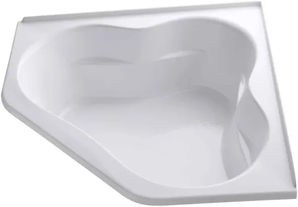 Kohler K-1161-0 5 ft. Drop-In Acrylic Soaking Bath Tub with Center Drain White