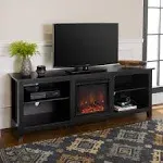 Walker Edison Wren Classic 4 Cubby Fireplace TV Stand