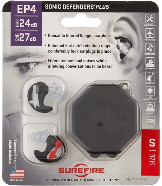 SureFire - Ep4 Sonic Defenders Plus 1 Pair Medium Clear