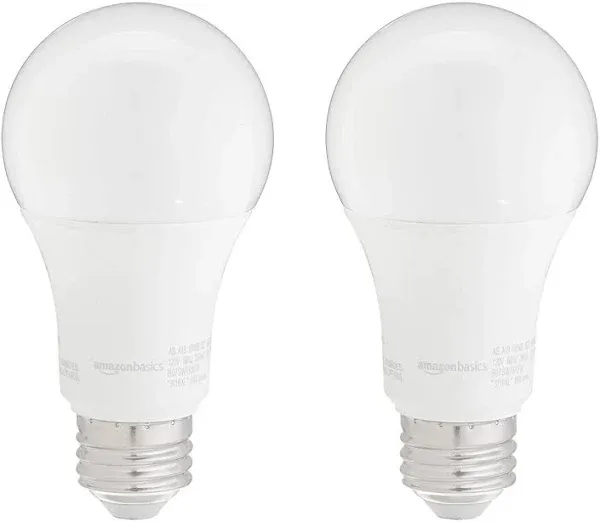 Amazon Basics A19 Led Light Bulb 100 Watt Equivalent Energy Efficient 15w