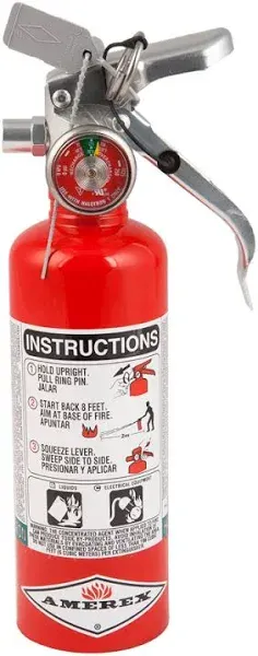 Amerex A384T, 1.4Lb Halotron I Class B C Fire Extinguisher