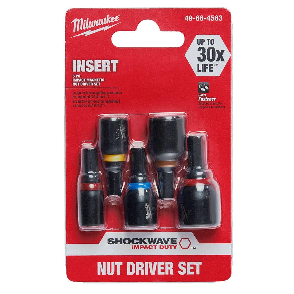 Milwaukee 49-66-4563 Shockwave Insert Nut Driver Set