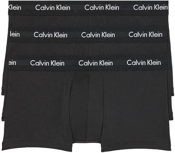 Calvin Klein Men's Cotton Stretch 3-Pack Low Rise Trunks