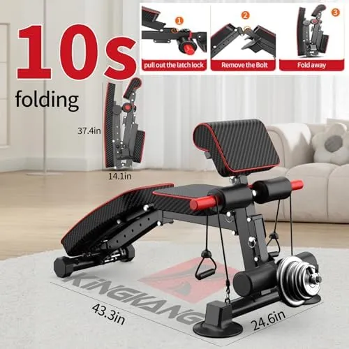 K KiNGKANG Adjustable Weight Bench